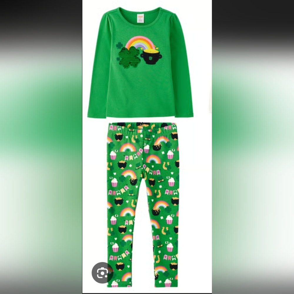 Gymboree St Patrick's Day Matching Set 2 Piece - Girls Size 8
